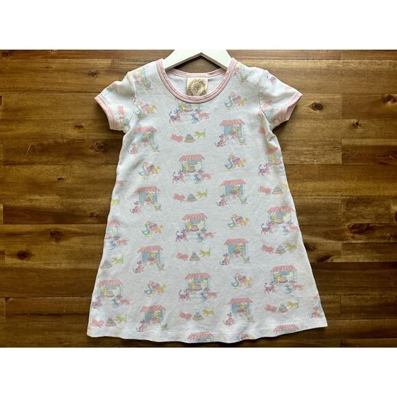TBBC Icing On The Cake Short Sleeve Knit Polly Play Dress White Pink Preppy 7 - Picture 2 of 8